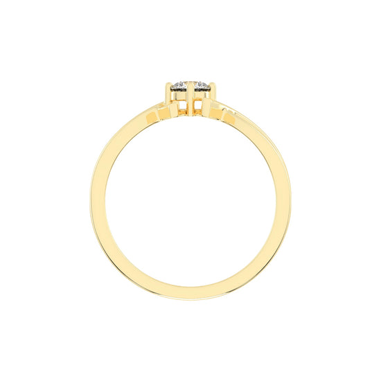Delamura fancy round shape delicate lab diamond ring