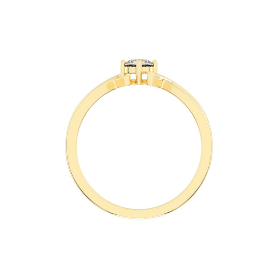 Delamura fancy round shape delicate lab diamond ring