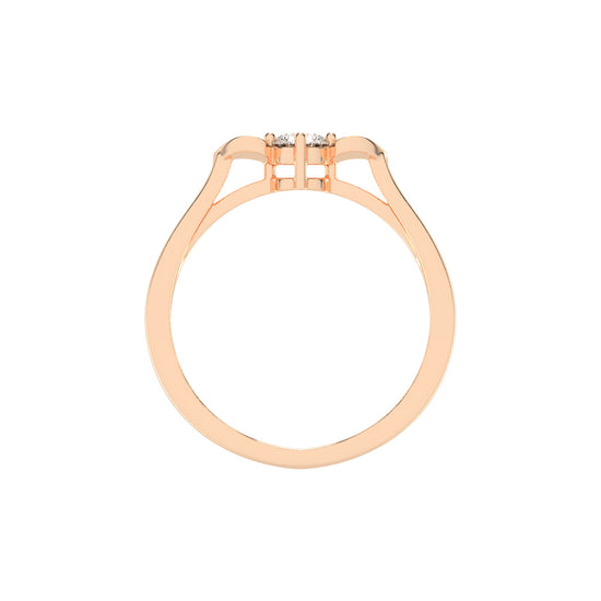 Delessa imperial round cut delicate lab diamond ring