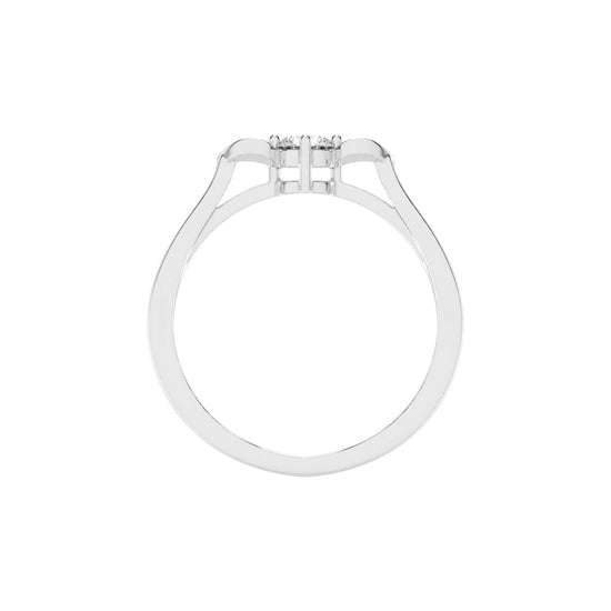 Delessa imperial round cut delicate lab diamond ring