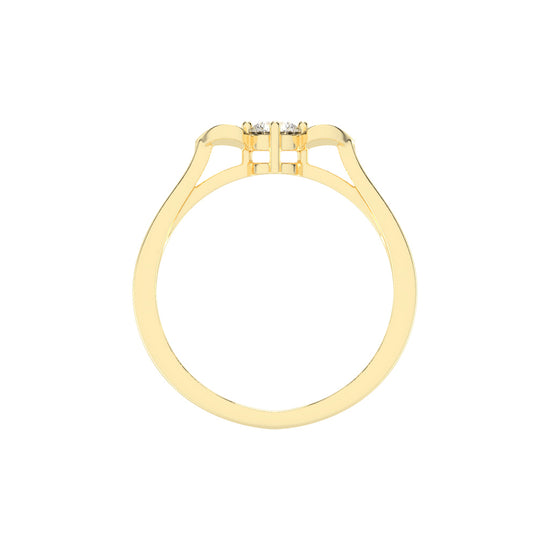 Delessa imperial round cut delicate lab diamond ring