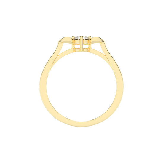 Delessa imperial round cut delicate lab diamond ring