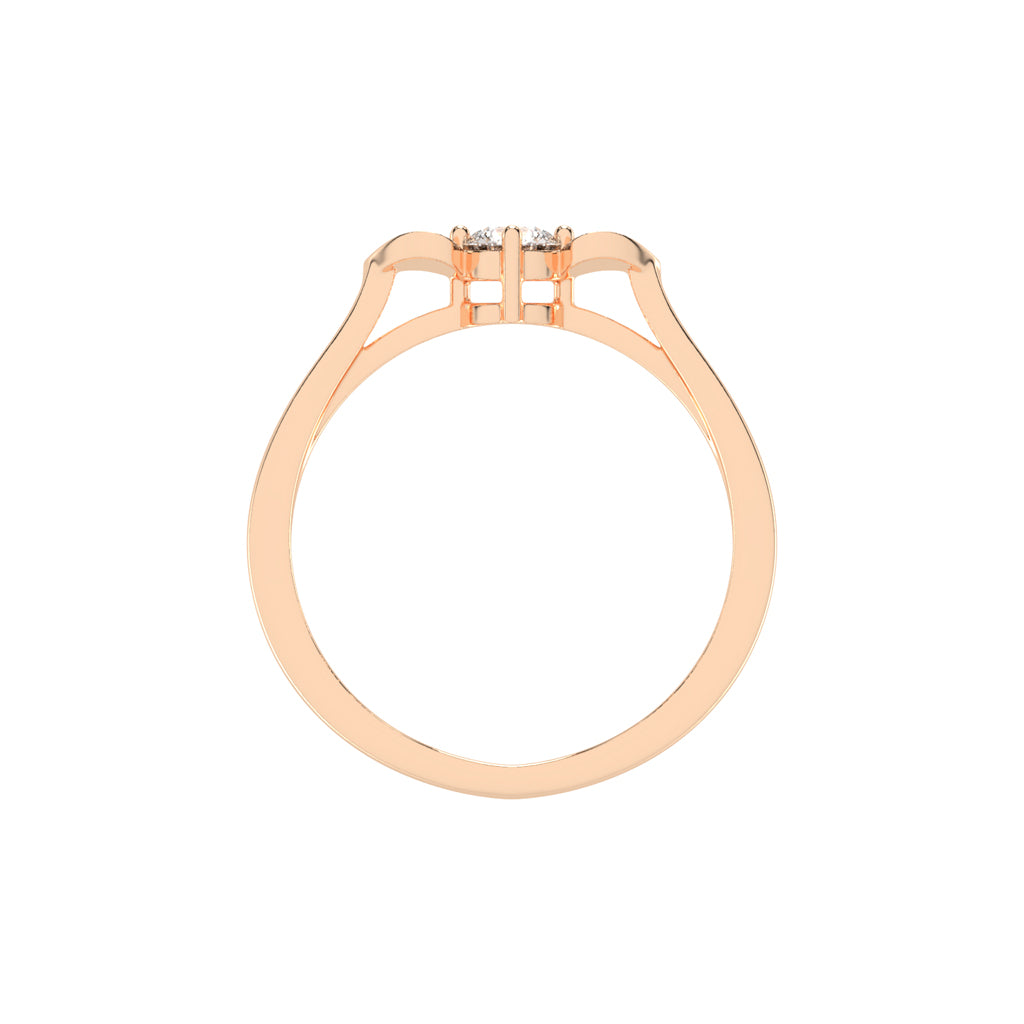 Delessa imperial round cut delicate lab diamond ring