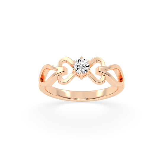 Delvaris glittering round cut delicate lab diamond ring