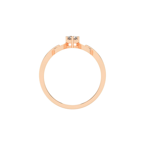 Delvaris glittering round cut delicate lab diamond ring