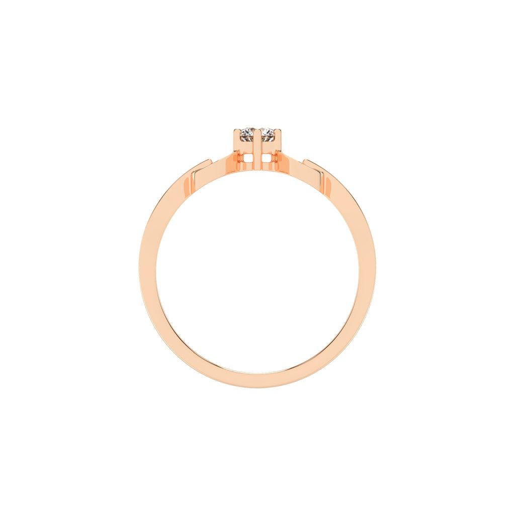 Delvaris glittering round cut delicate lab diamond ring