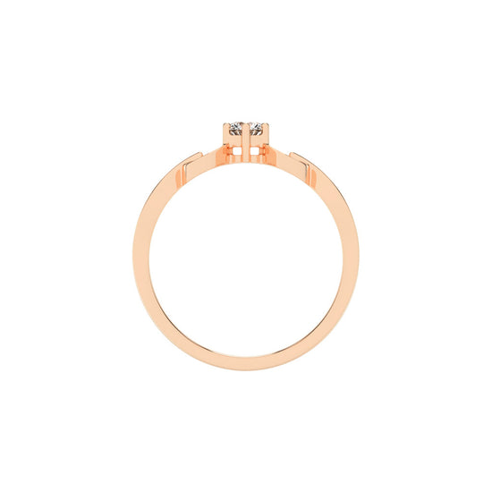 Delvaris glittering round cut delicate lab diamond ring