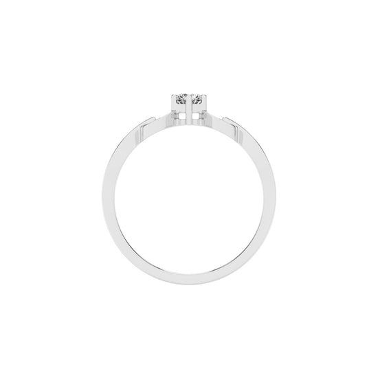 Delvaris glittering round cut delicate lab diamond ring