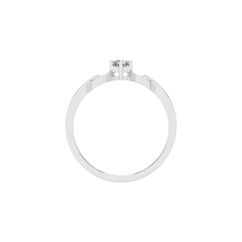Delvaris glittering round cut delicate lab diamond ring