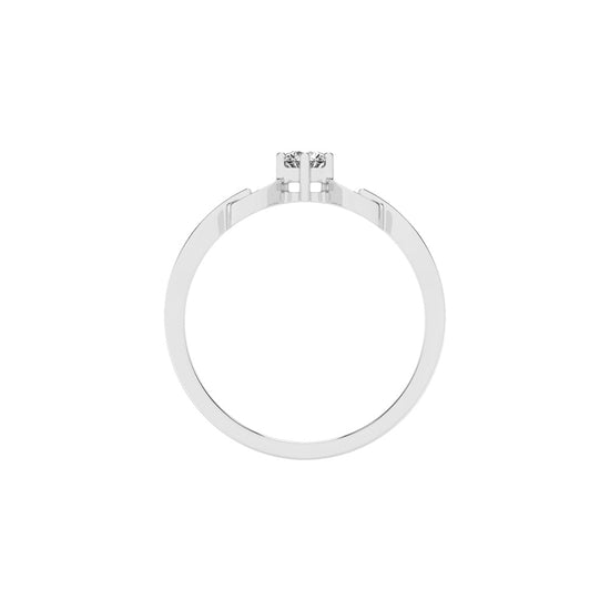 Delvaris glittering round cut delicate lab diamond ring
