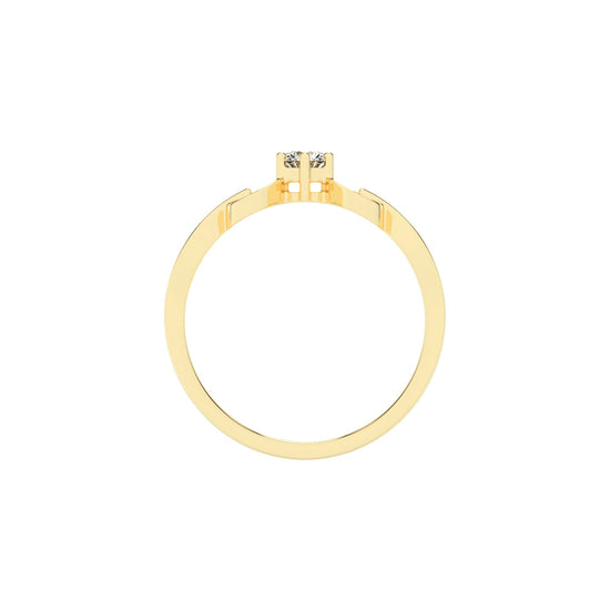 Delvaris glittering round cut delicate lab diamond ring