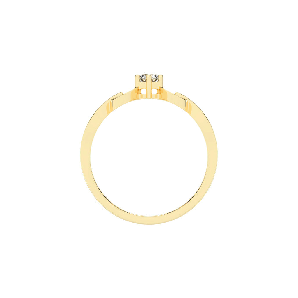 Delvaris glittering round cut delicate lab diamond ring