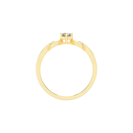 Delvaris glittering round cut delicate lab diamond ring