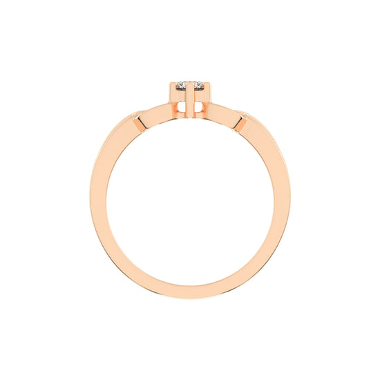 Delosque infinity round cut delicate lab diamond ring