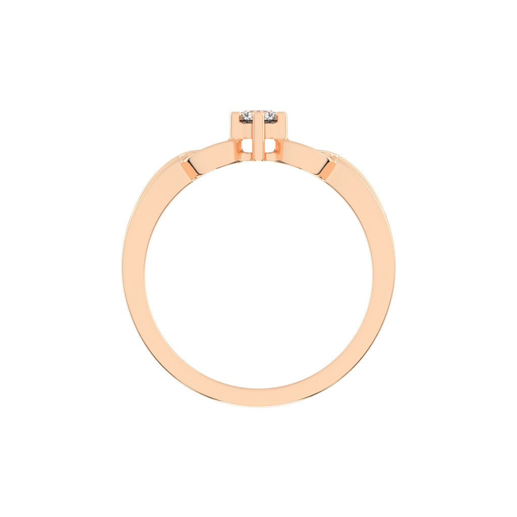 Delosque infinity round cut delicate lab diamond ring