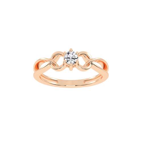 Delosque infinity round cut delicate lab diamond ring