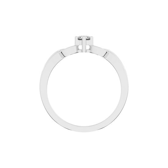 Delosque infinity round cut delicate lab diamond ring