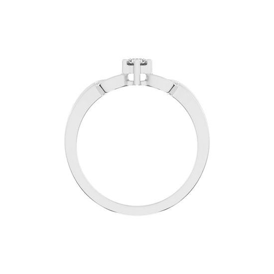 Delosque infinity round cut delicate lab diamond ring