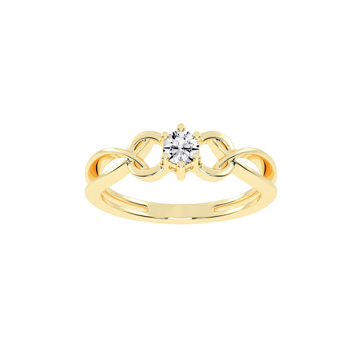 Delosque infinity round cut delicate lab diamond ring