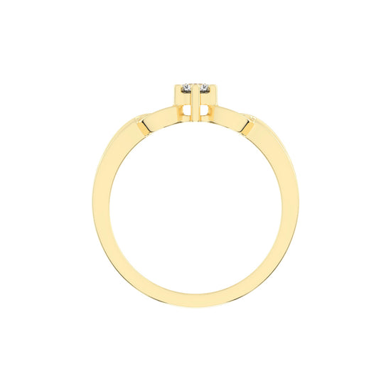 Delosque infinity round cut delicate lab diamond ring