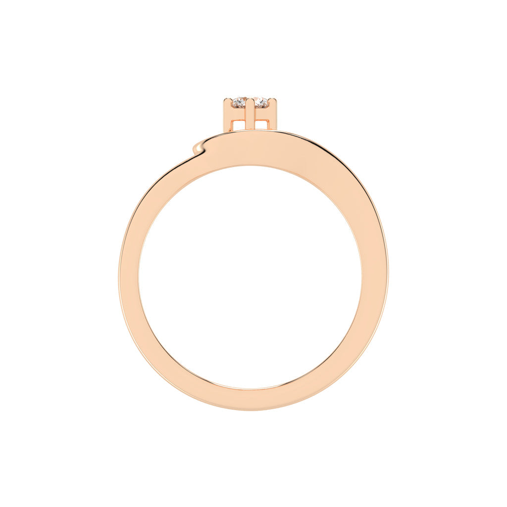 Deliena round center stone delicate lab diamond ring