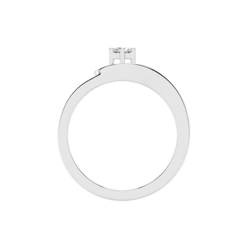 Deliena round center stone delicate lab diamond ring