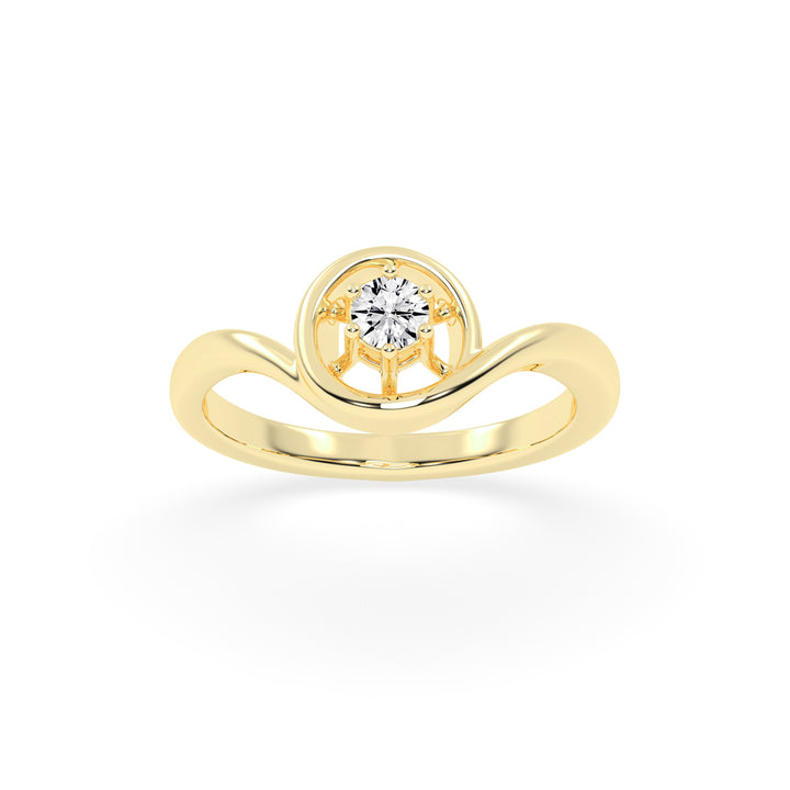 Deliena round center stone delicate lab diamond ring