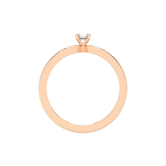 Delivella Split shank round cut delicate lab diamond ring