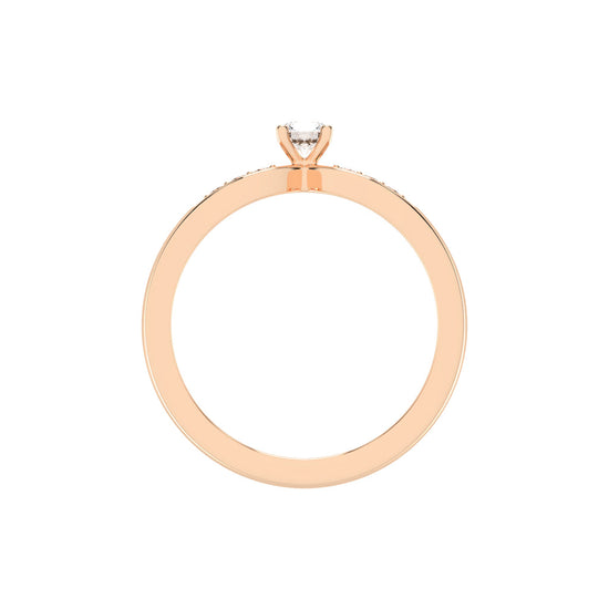 Delivella Split shank round cut delicate lab diamond ring