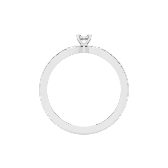 Delivella Split shank round cut delicate lab diamond ring