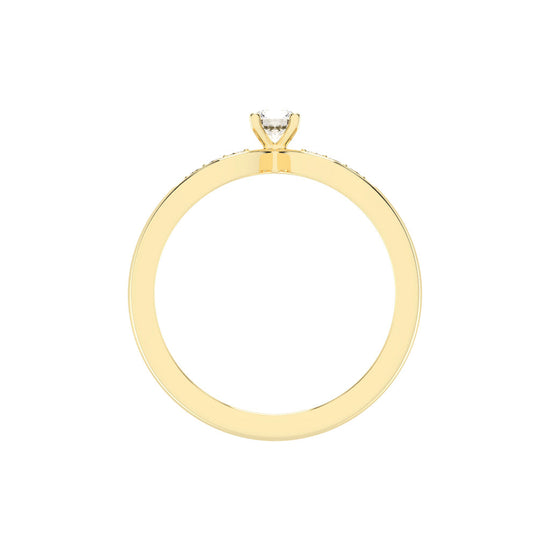 Delivella Split shank round cut delicate lab diamond ring