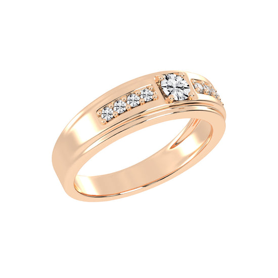 Crystelle round cut side stone lab diamond ring