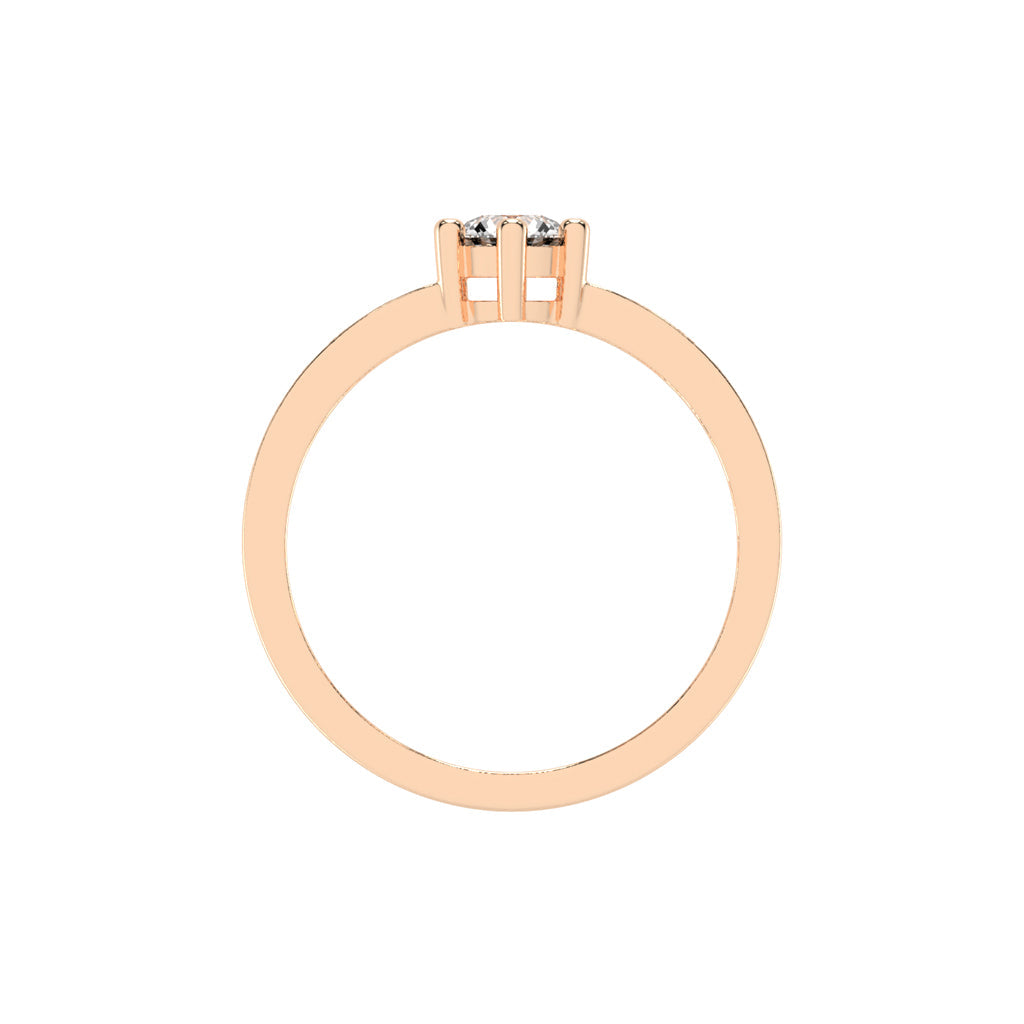 Aurineve channel setting round cut classic lab diamond ring