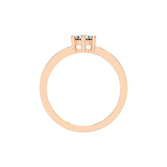 Aurineve channel setting round cut classic lab diamond ring
