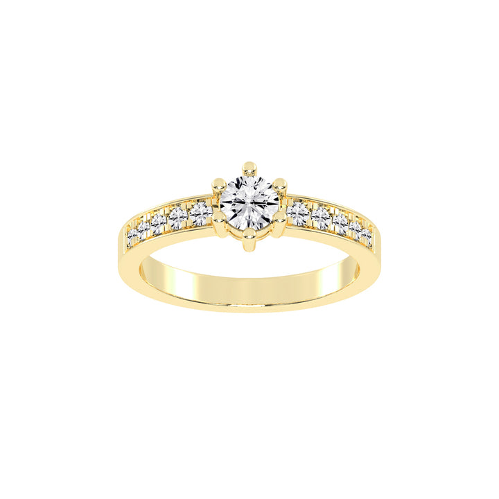 Aurineve channel setting round cut classic lab diamond ring
