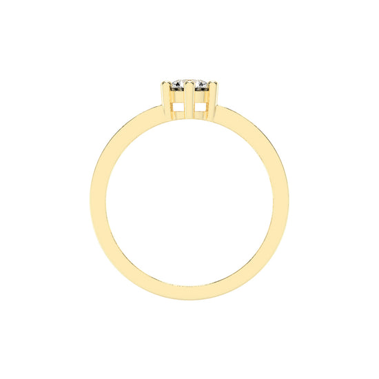 Aurineve channel setting round cut classic lab diamond ring
