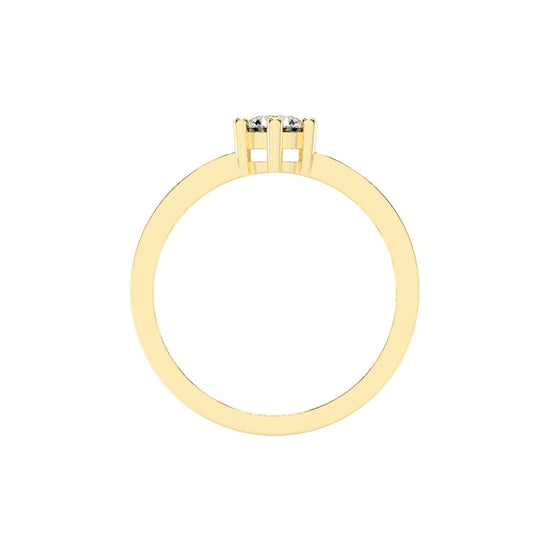 Aurineve channel setting round cut classic lab diamond ring