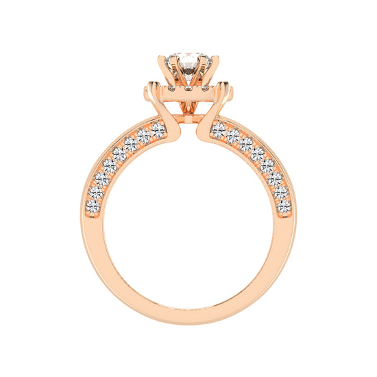 Round Shape Designer Halo Ring