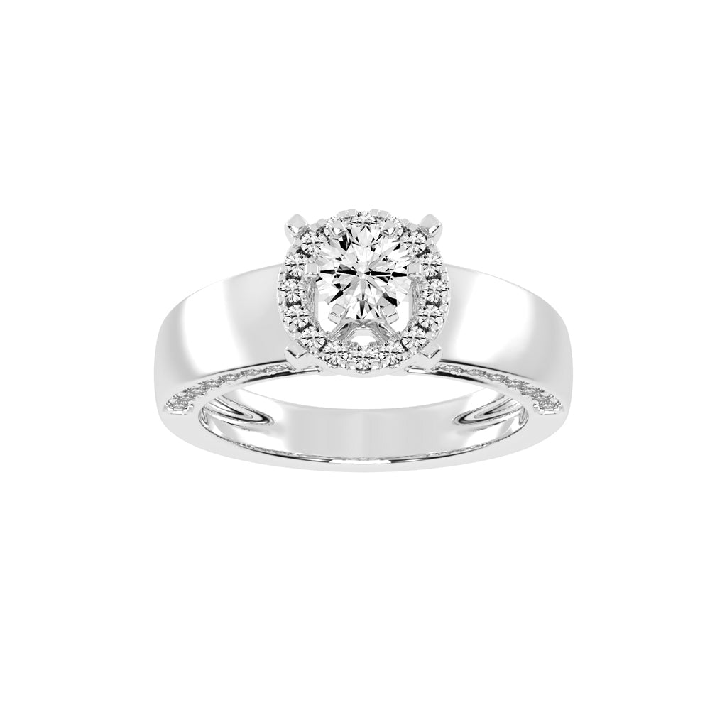 Round Shape Designer Halo Ring