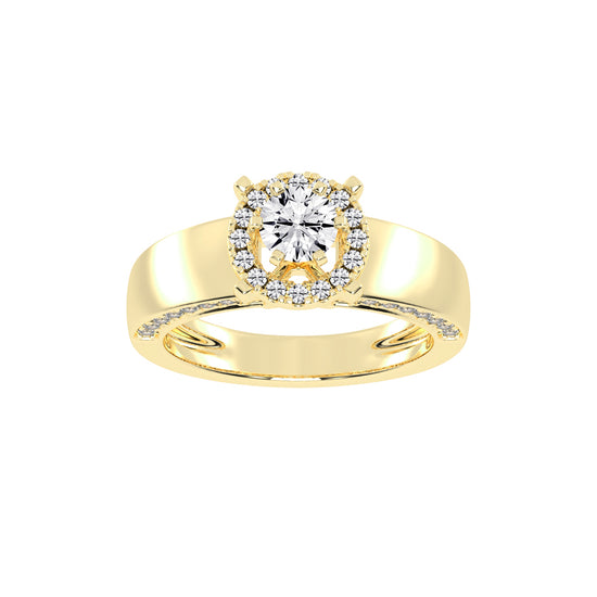 Round Shape Designer Halo Ring