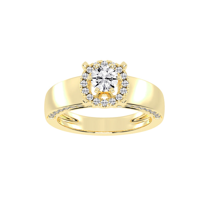 Round Shape Designer Halo Ring