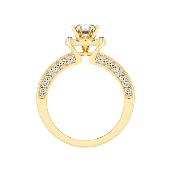 Round Shape Designer Halo Ring