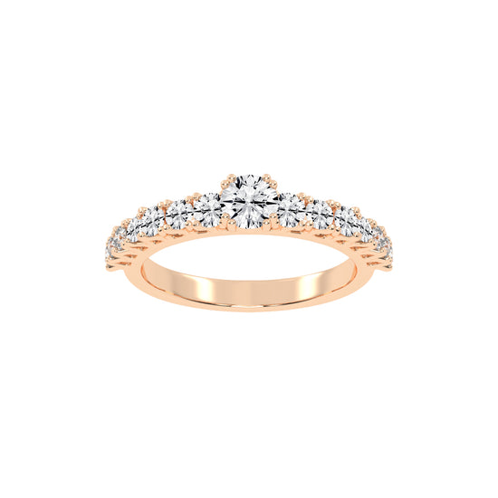 Lumiside Double Prong Round Cut Lab Diamond Ring