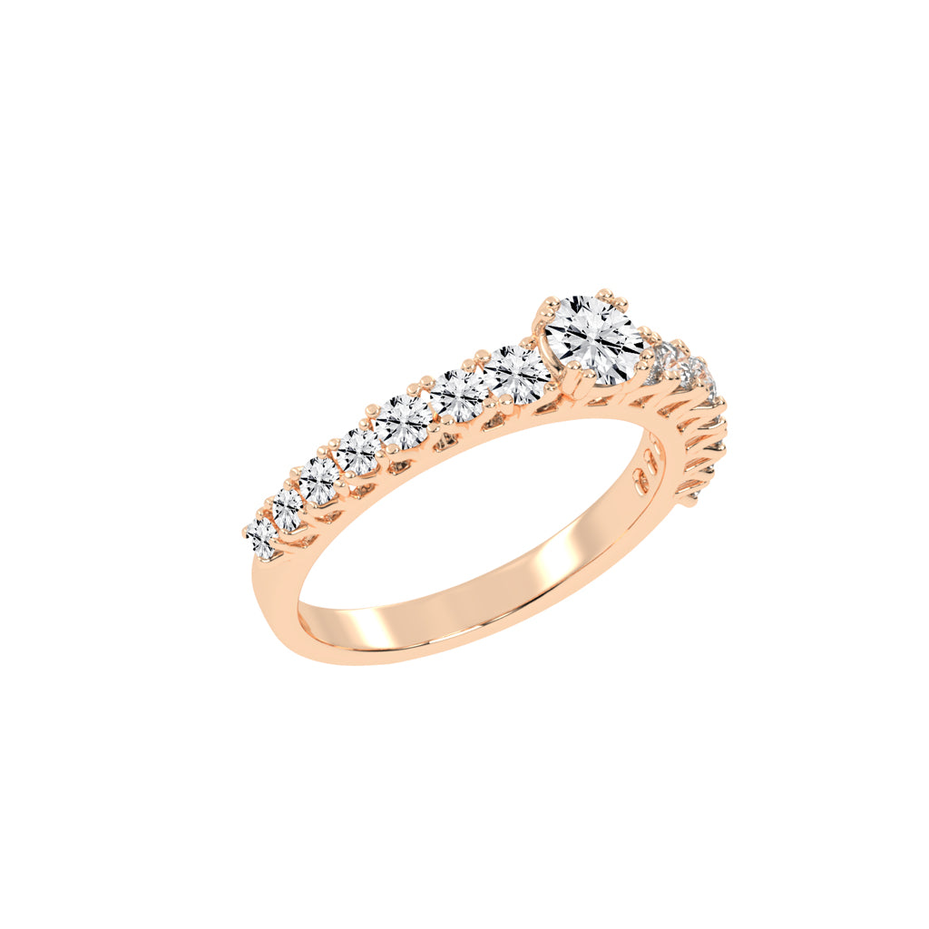 Lumiside Double Prong Round Cut Lab Diamond Ring