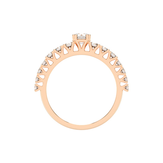 Lumiside Double Prong Round Cut Lab Diamond Ring