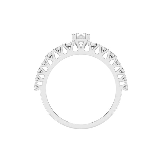 Lumiside Double Prong Round Cut Lab Diamond Ring