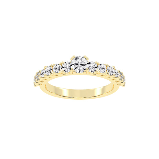 Lumiside Double Prong Round Cut Lab Diamond Ring