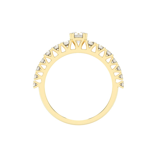 Lumiside Double Prong Round Cut Lab Diamond Ring