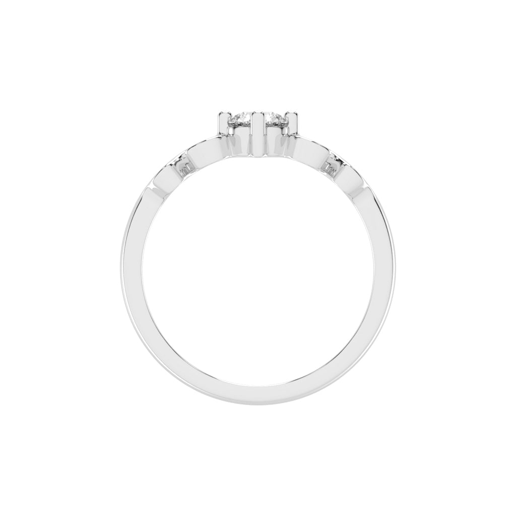 Adorevia Four Prong Round Cut Classic Lab Diamond Ring