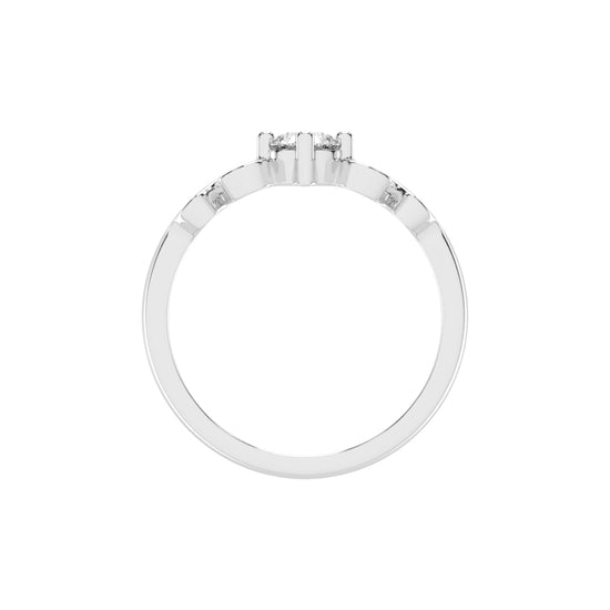 Adorevia Four Prong Round Cut Classic Lab Diamond Ring